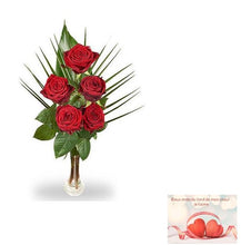 Charger l&#39;image dans la galerie, Vase garni : Roses rouges