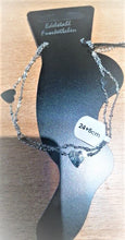 Charger l'image dans la galerie, Bracelet de cheville en acier inoxydable avec pendentifs coeurs
