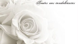 Montage mortuaire couché en fleurs de tissu