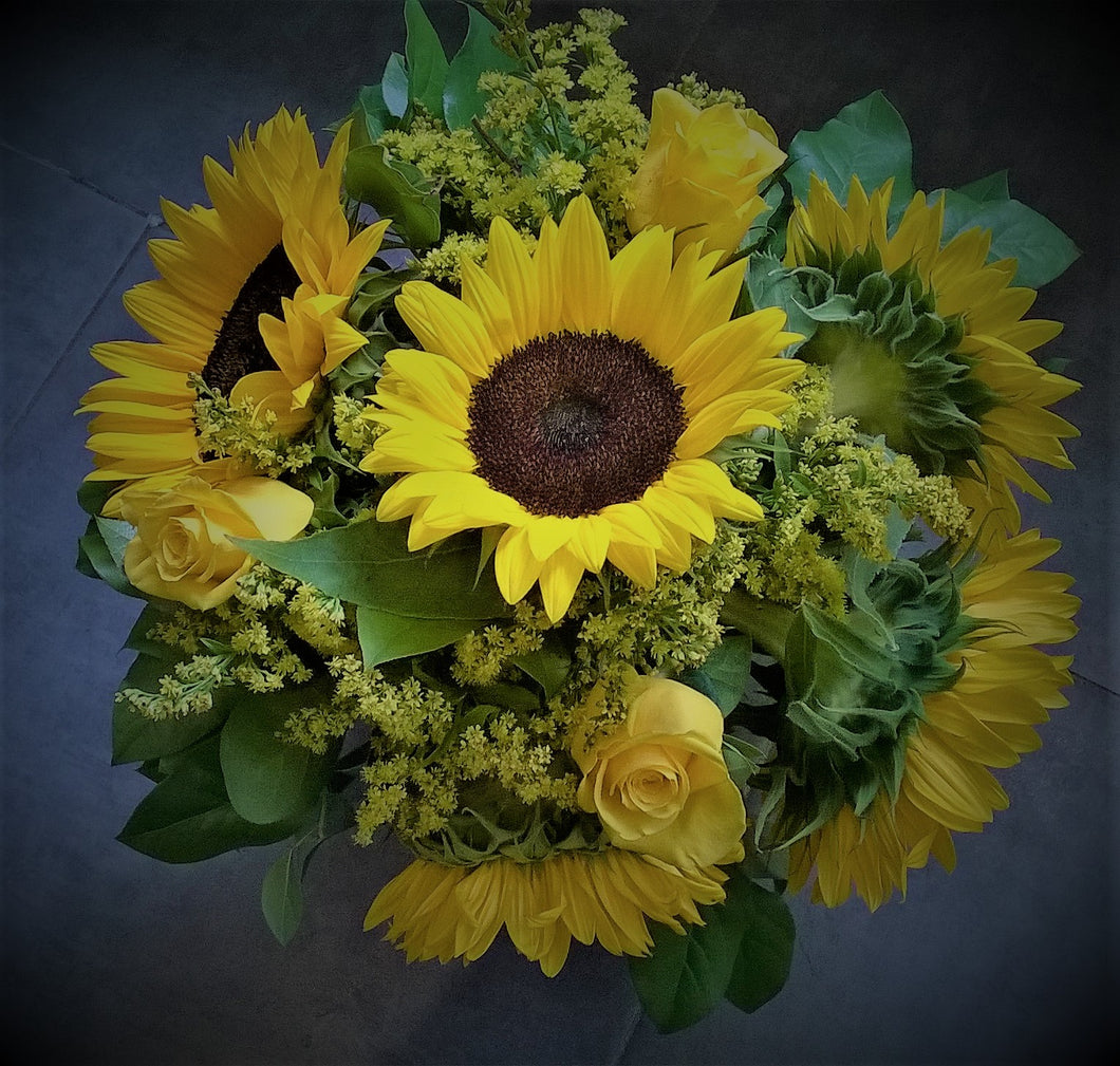 Bouquet de fleurs naturelles : Sunrise
