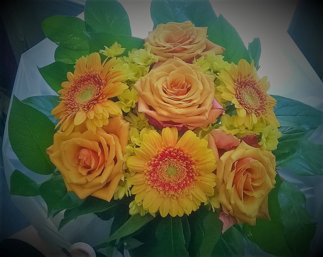 Bouquet de fleurs naturelles Yellow Gina