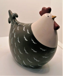 Pâques : figure poule en céramique