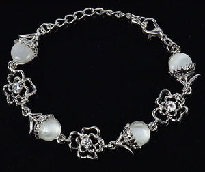 Bracelet métal rose Gold/Silver Color serti de Strass Zyrconium