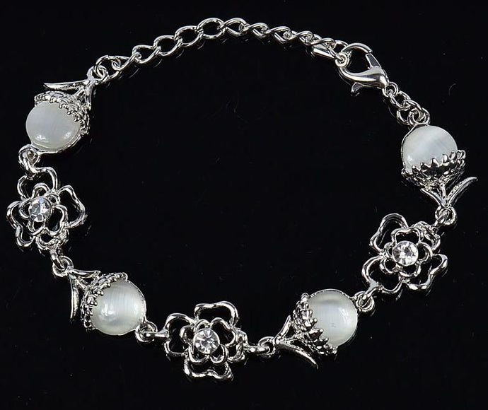 Bracelet métal rose Gold/Silver Color serti de Strass Zyrconium