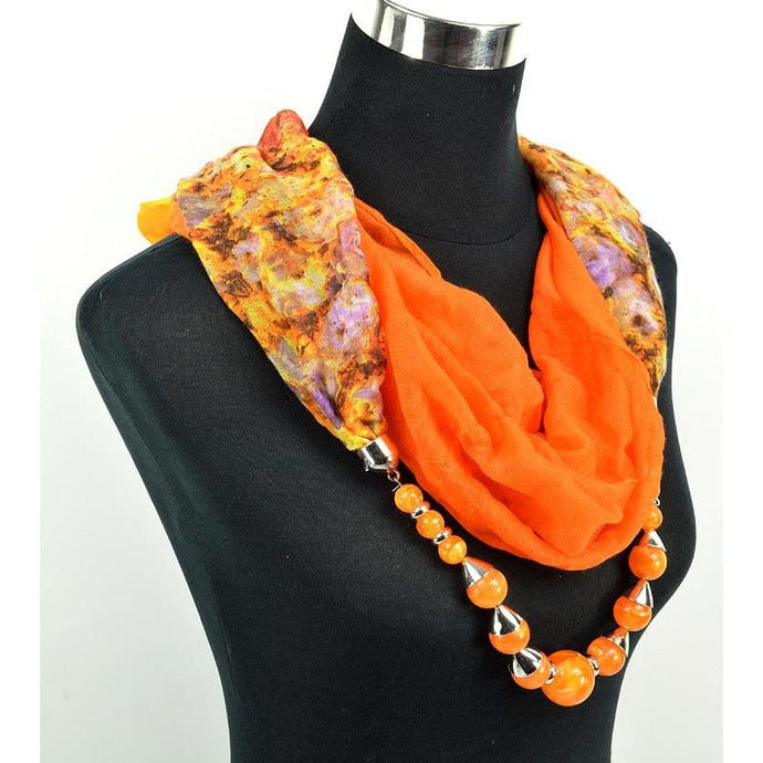 Foulard bijoux orange