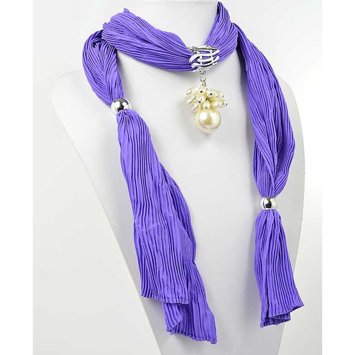 Foulard bijoux mauve