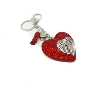 Porte-clé coeur avec strass saint-valentin