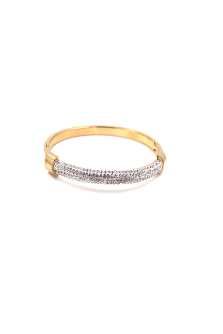 Bracelet doré acier inoxydable et strass