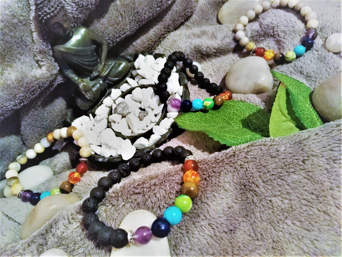 Bracelet de l'Equilibre 7 Chakras en Pierres naturelles