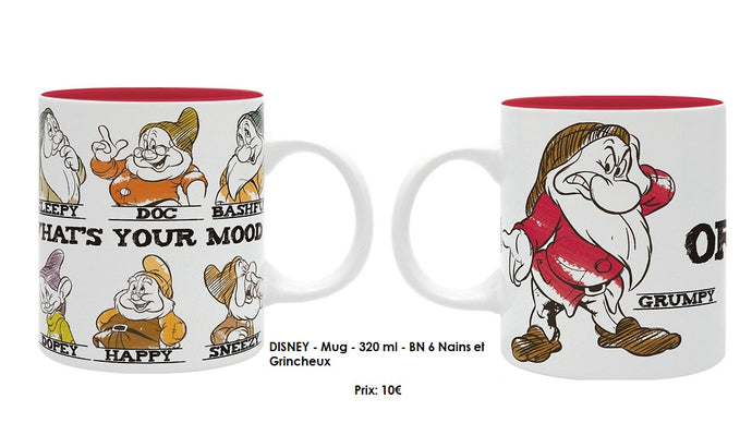 Mug Blanche Neige - les 6 Nains et Grincheux
