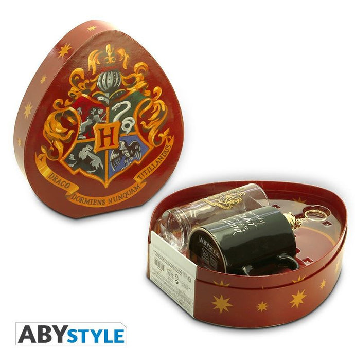 HARRY POTTER - Pack premium Verre + Porte-clés 3D + Mug HC 