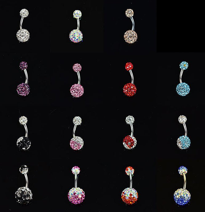 Piercing banane pour nombril en Acier 316L : plusieurs coloris