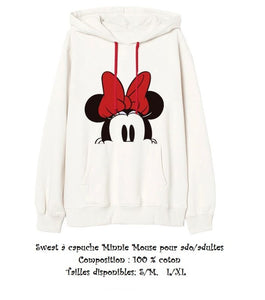 Disney; sweat à capuche"Minnie Mouse"