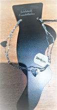Charger l&#39;image dans la galerie, Bracelet de cheville en acier inoxydable avec pendentifs coeurs
