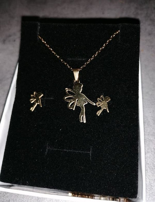 Parure collier et BO en acier Inoxydable  