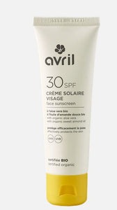 Crème solaire visage SPF 30 50 ml - Certifiée bio