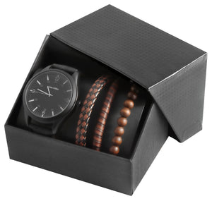 Box "Alain Miller / Excellanc" composé d'une montre homme et d'un bracelet en simili cuir