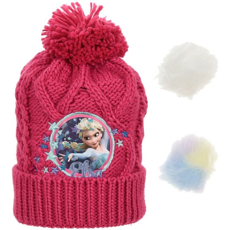 Disney : Bonnet avec pompons interchangeables FROZEN