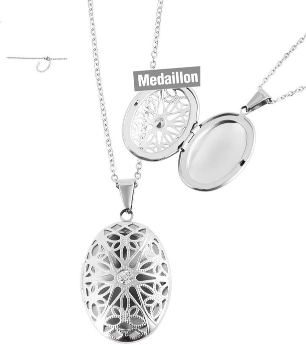 Collier médaillon ovale