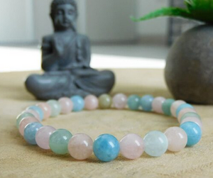 Bracelet Perles semi-précieuses : Morganite